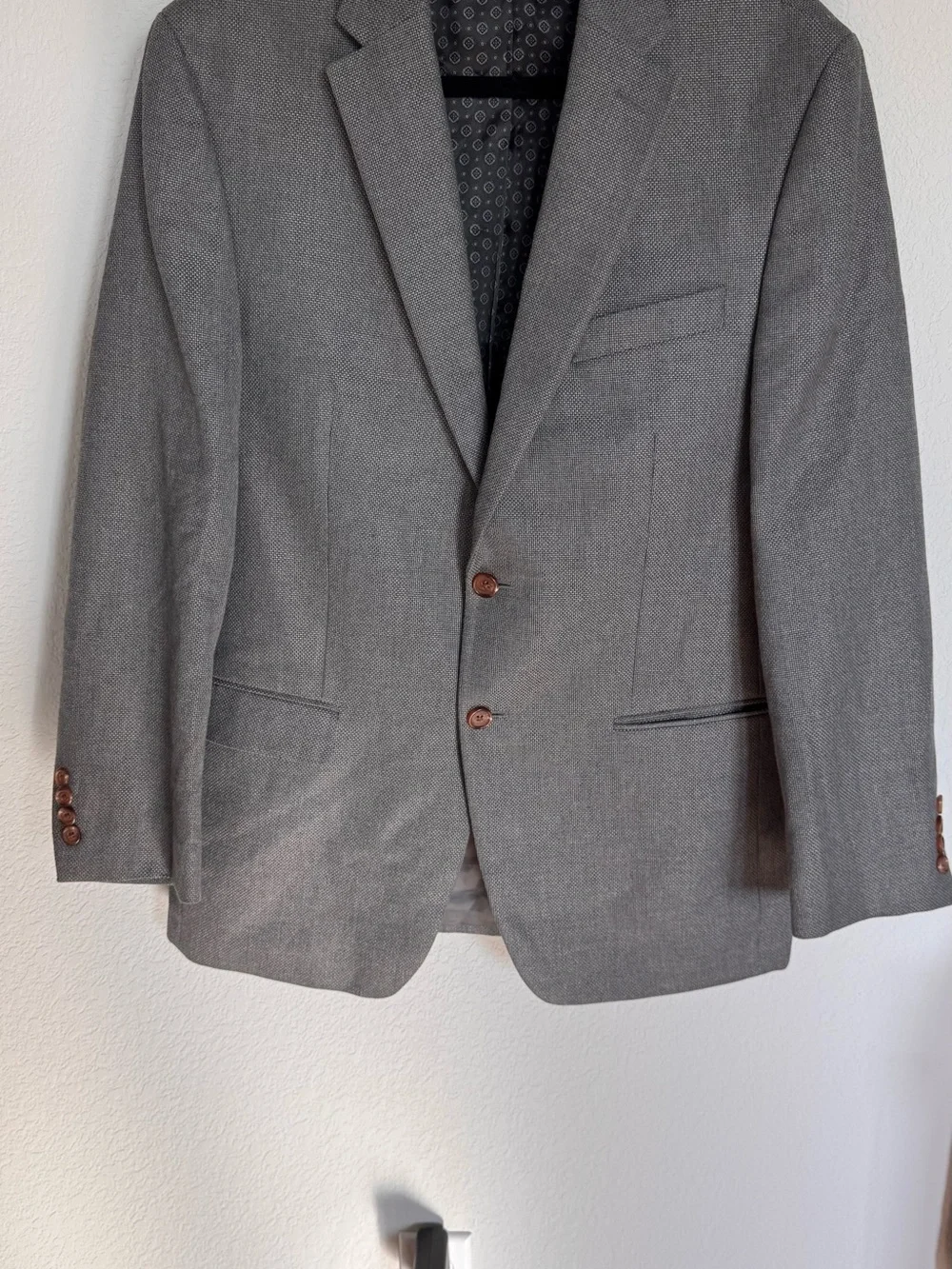 Lauren Ralph Lauren Men’s Gray Textured Blazer Sport Coat Size 41R